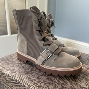 Dolce Vita Gray Lace-Up Boots